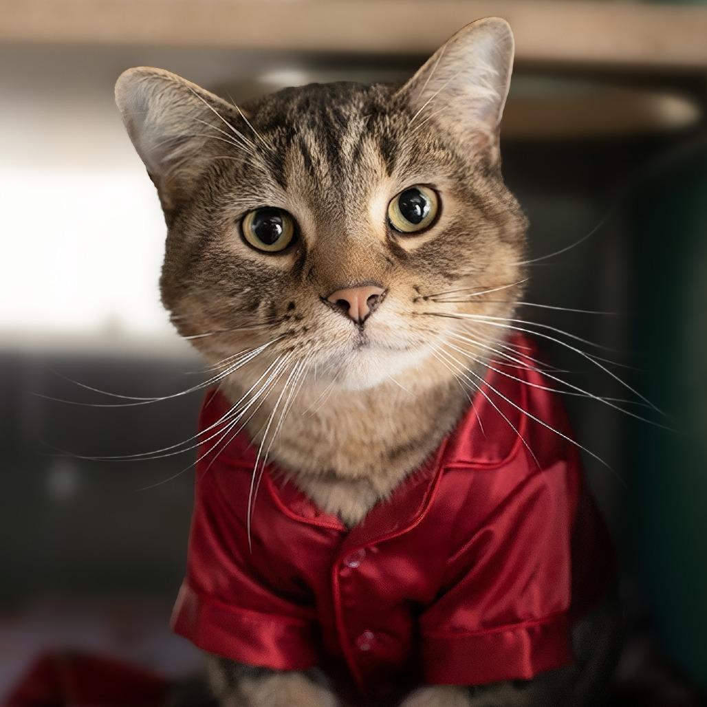 Pajamas, Adoptable, Adult Male Domestic Short Hair.