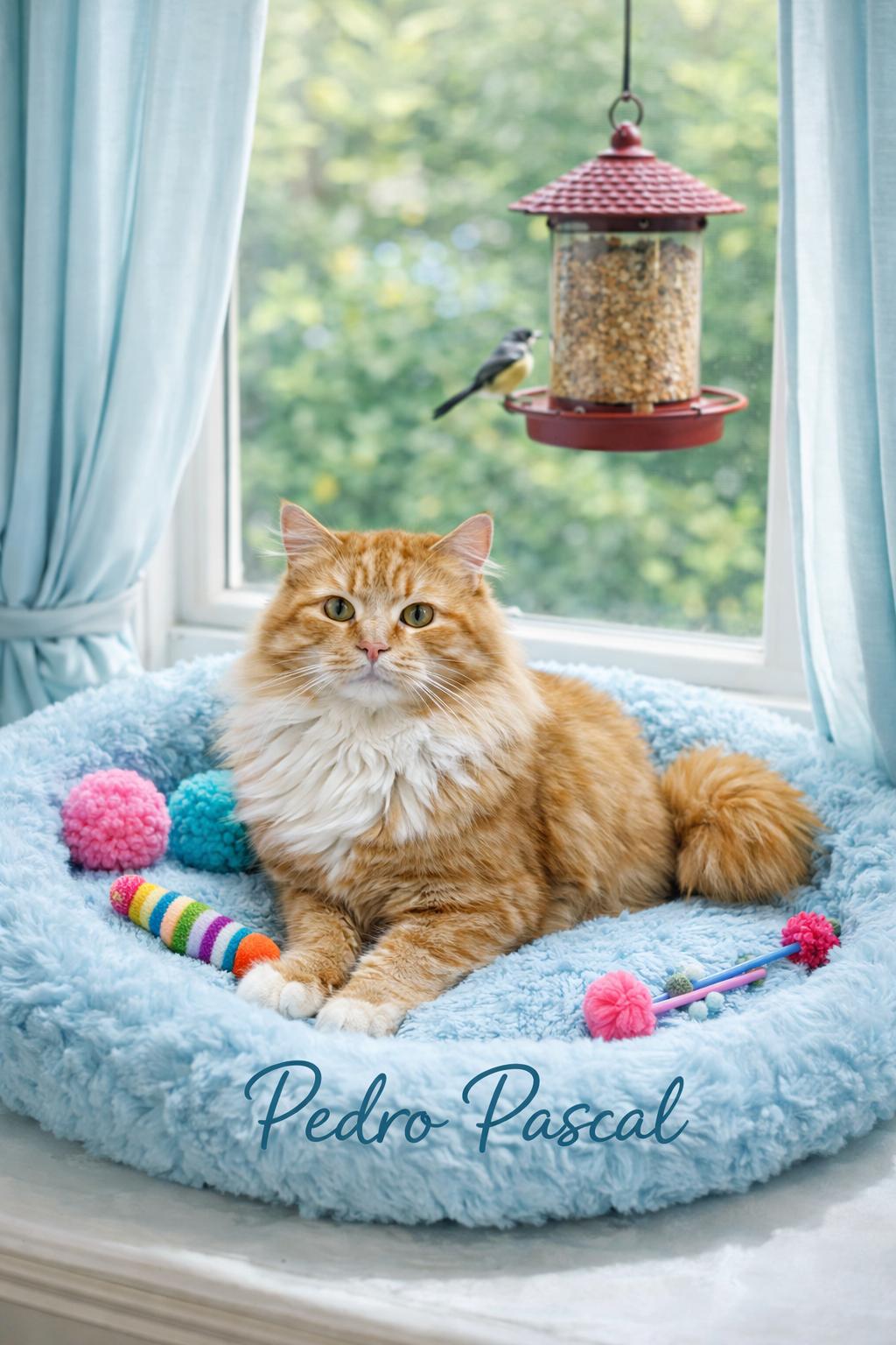 Pedro Pascal, ADOPTABLE, Young Male Domestic Long Hair.