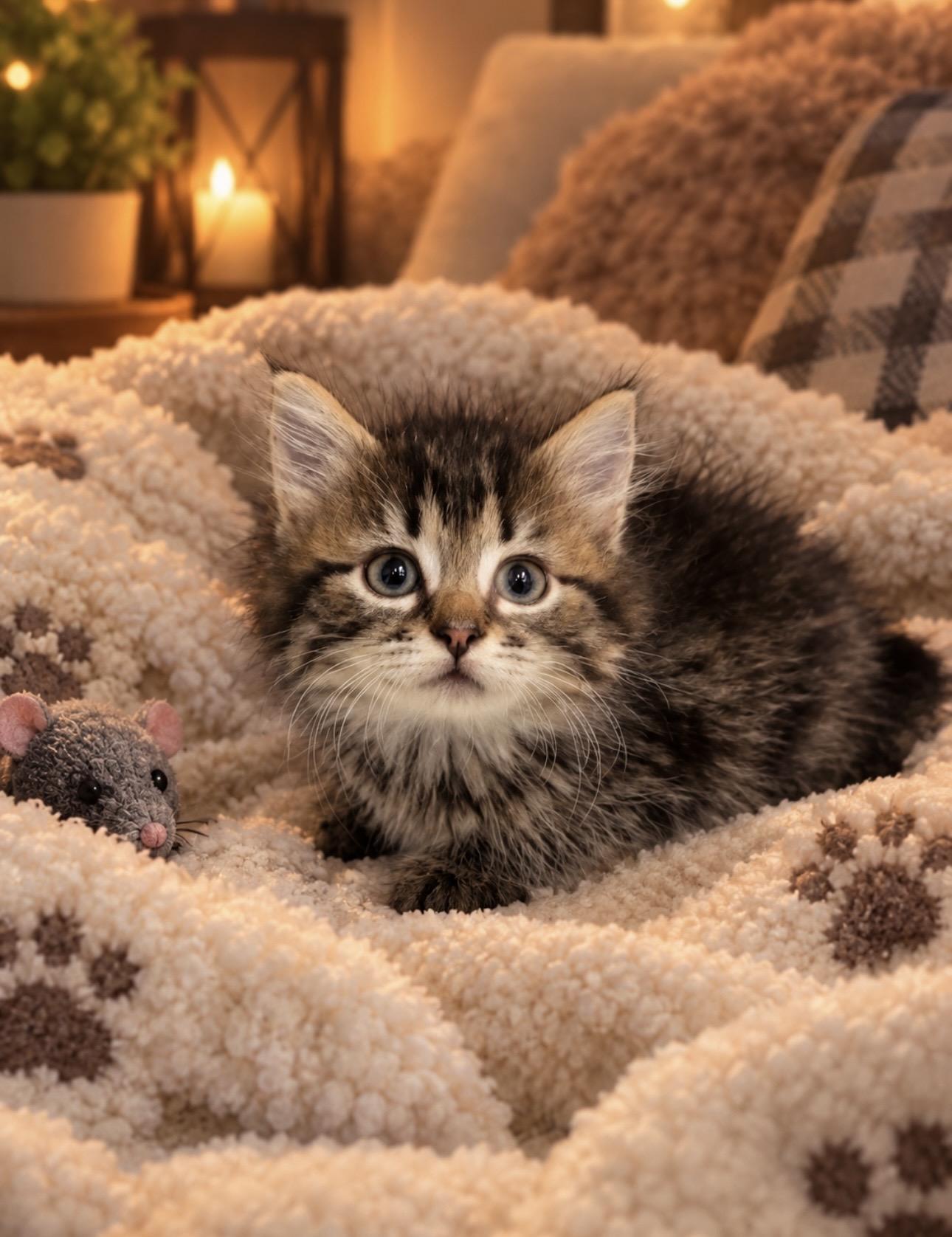 November, Adoptable, Kitten Female Domestic Medium Hair.