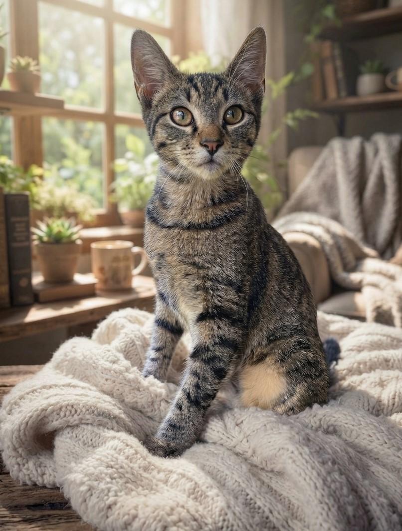 Scout - good with dogs, Adoptable, Kitten Male Domestic Short Hair.