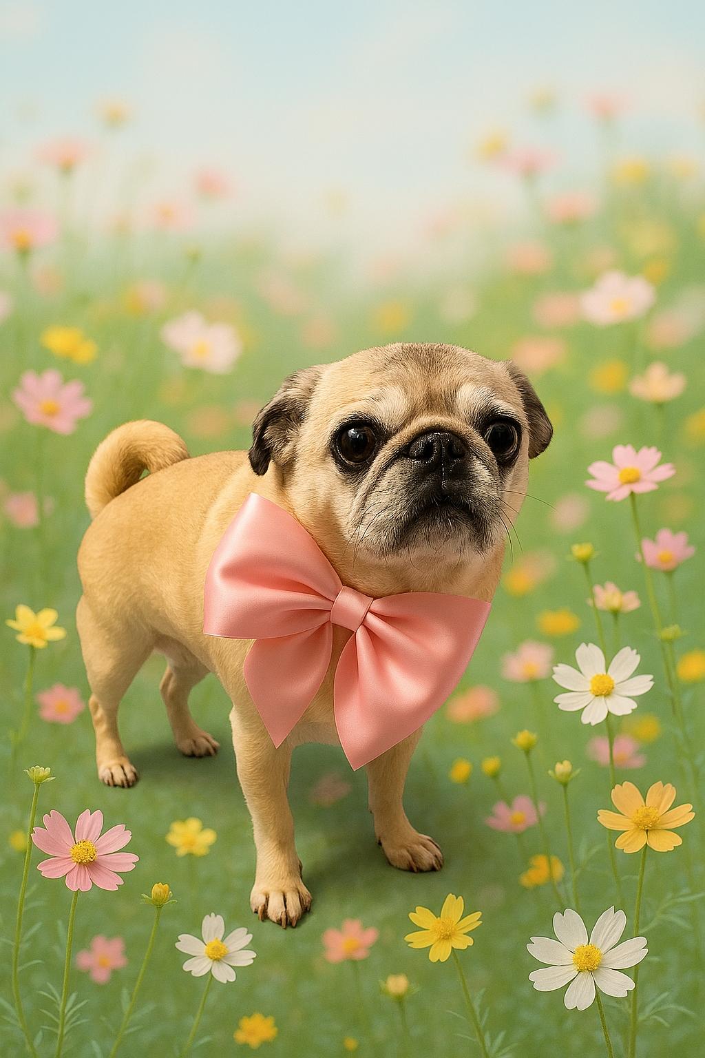 Minnie, adopted, Adult Female Pug.