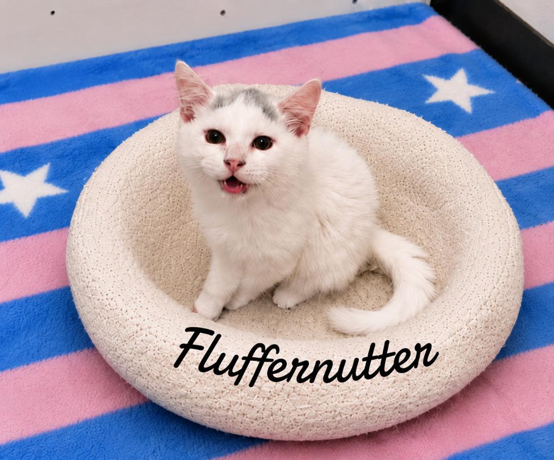 Fluffer Nutter, Adoptable, Kitten Female Domestic Long Hair.