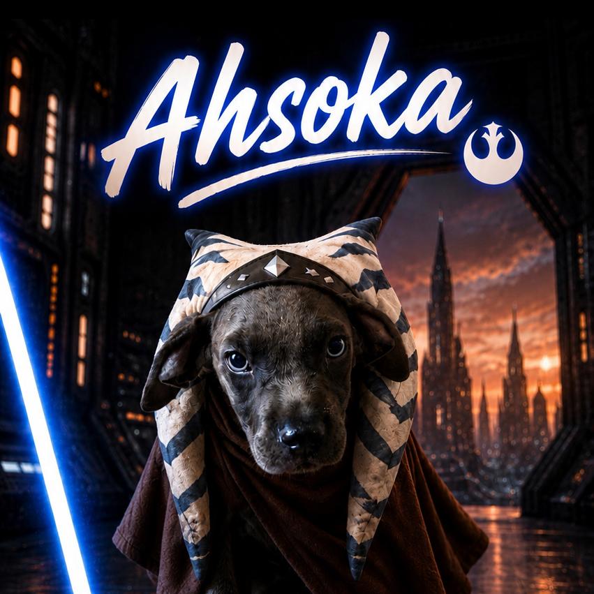 Ahsoka, Adoptable, Puppy Female Black Labrador Retriever & Mixed Breed.