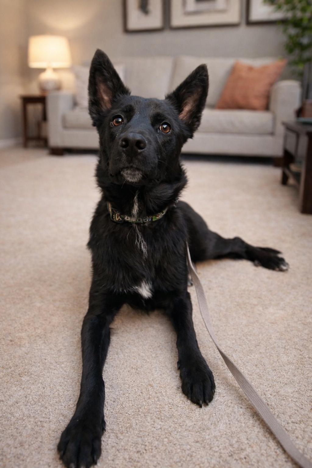 kabob, ADOPTABLE, Young Male Border Collie & German Shepherd Dog.