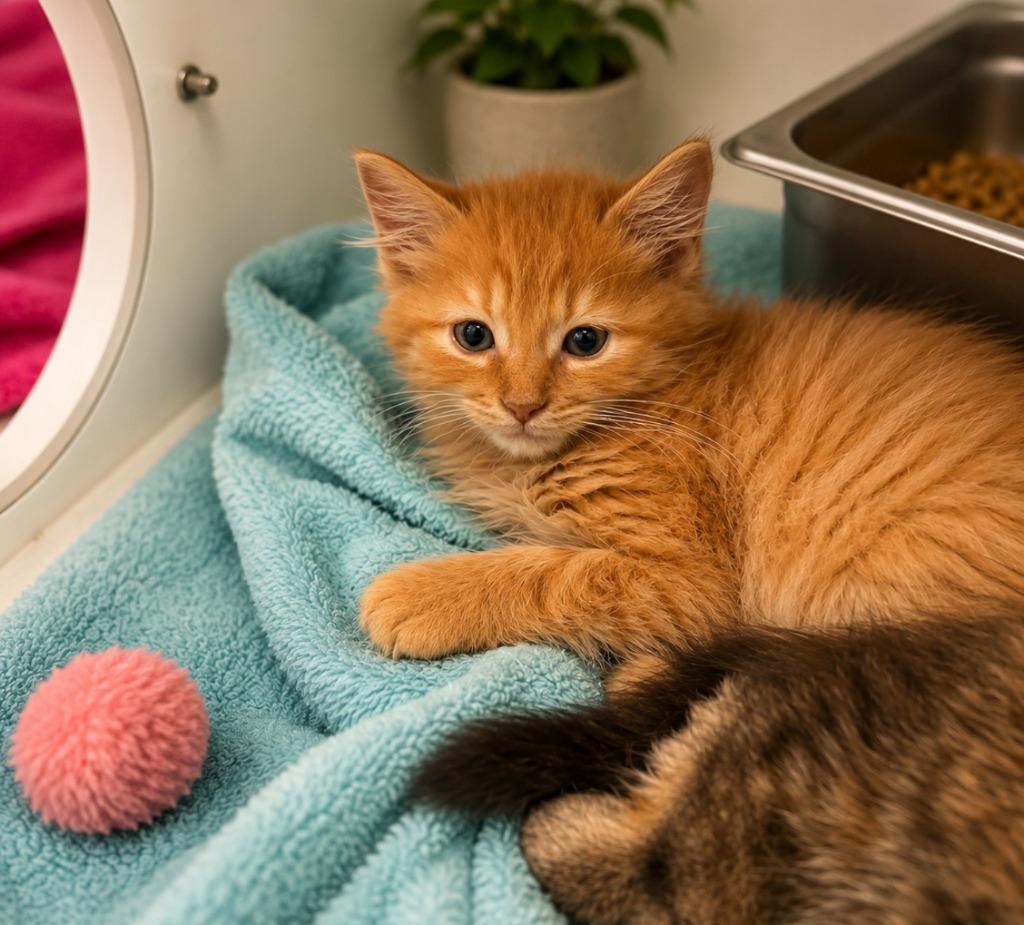 Chip Douglas (Hammy), Adoptable, Kitten Male Domestic Long Hair.