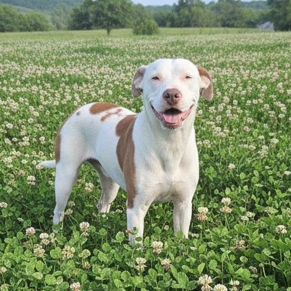 Loves, ADOPTABLE, Adult Female Pit Bull Terrier & Labrador Retriever.
