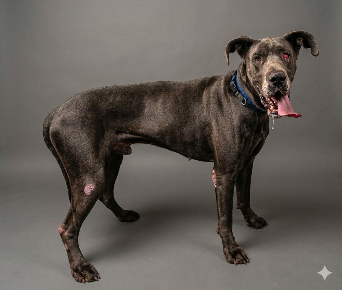 Gunner, adopted, Adult Male Great Dane.