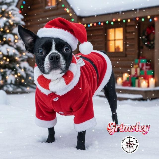 Grimsley, Adoptable, Adult Male Boston Terrier.