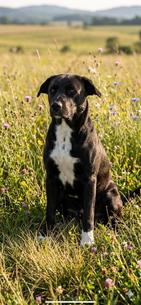 Darla, Adopted, Young Female Labrador Retriever & Border Collie.