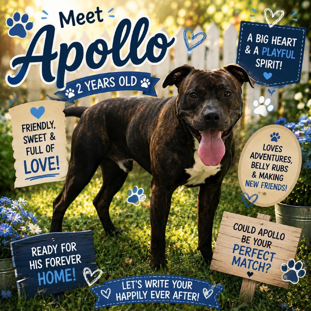 Apollo, Adoptable, Adult Male Pit Bull Terrier & Mixed Breed.