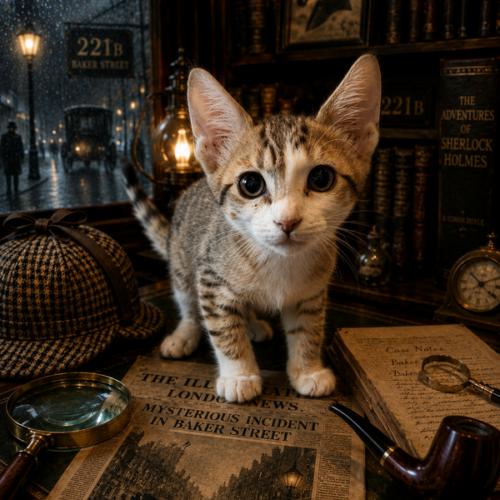 Sherlock, Adoptable, Kitten Male Domestic Short Hair.