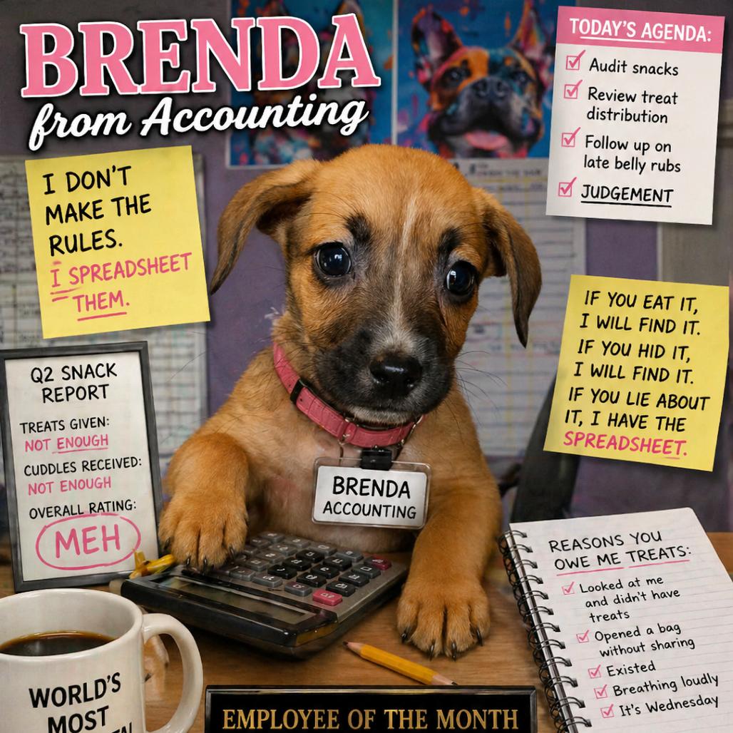 Brenda from Accounting, Adoptable, Puppy Female Mixed Breed.