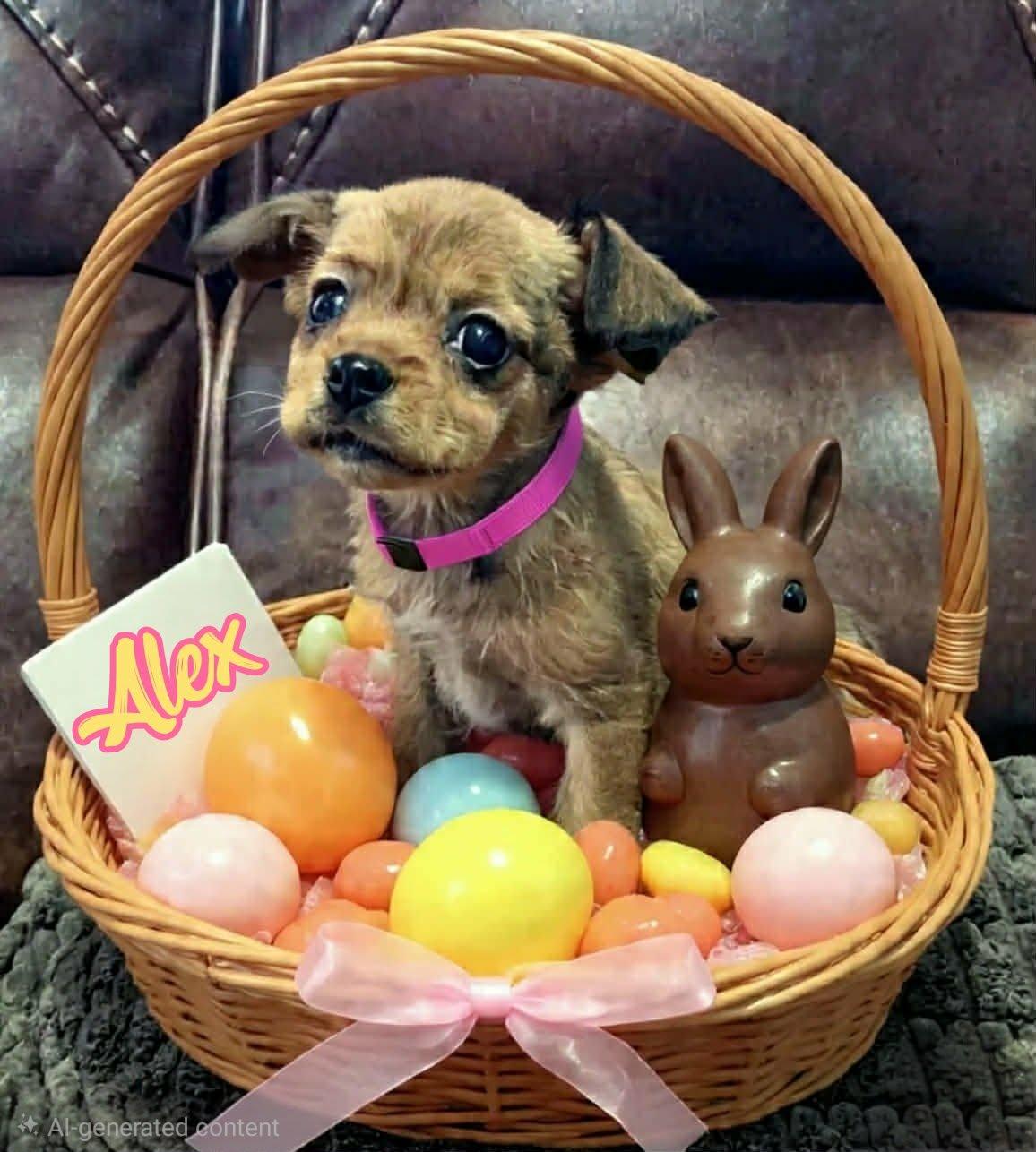 Alex, ADOPTABLE, Puppy Female Malshi & Chihuahua.