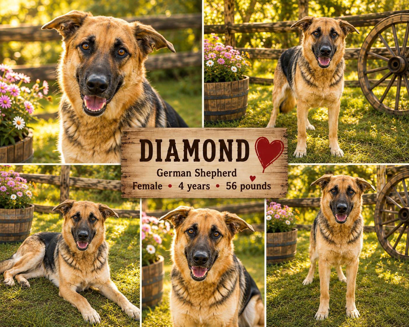 Enlarge DIAMOND, a Adoptable German Shepherd Dog in Jackson, TN image 1/2