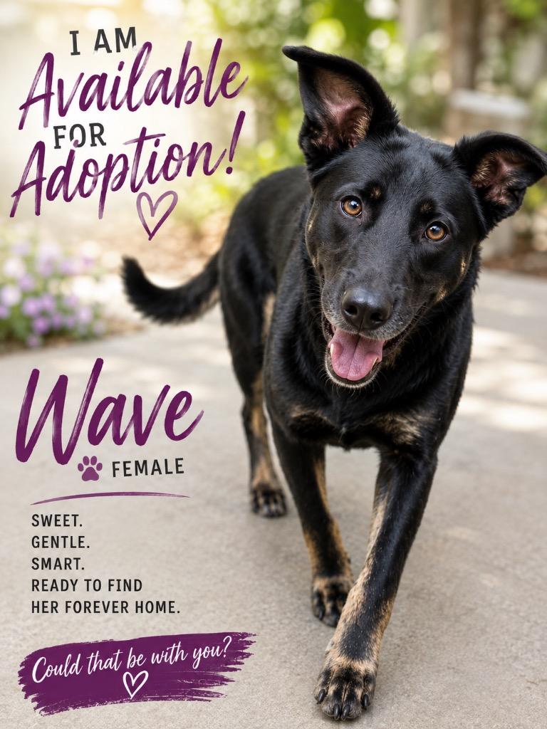 Wave, Adoptable, Young Female Mixed Breed.