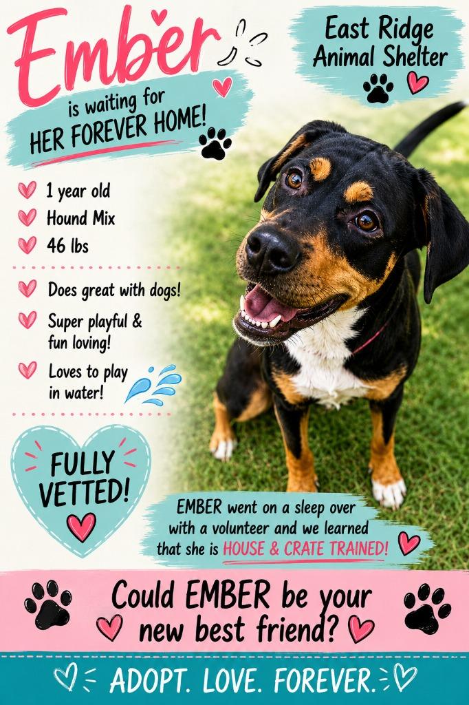 Enlarge Ember, a Adoptable mixed breed in East Ridge, TN image 2/2