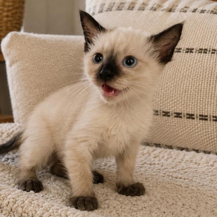 Austin, adopted, Kitten Male Siamese.