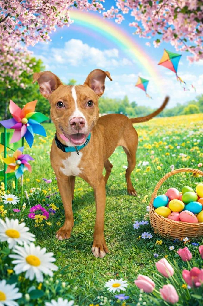 Macaroni, adopted, Young Male Pit Bull Terrier.