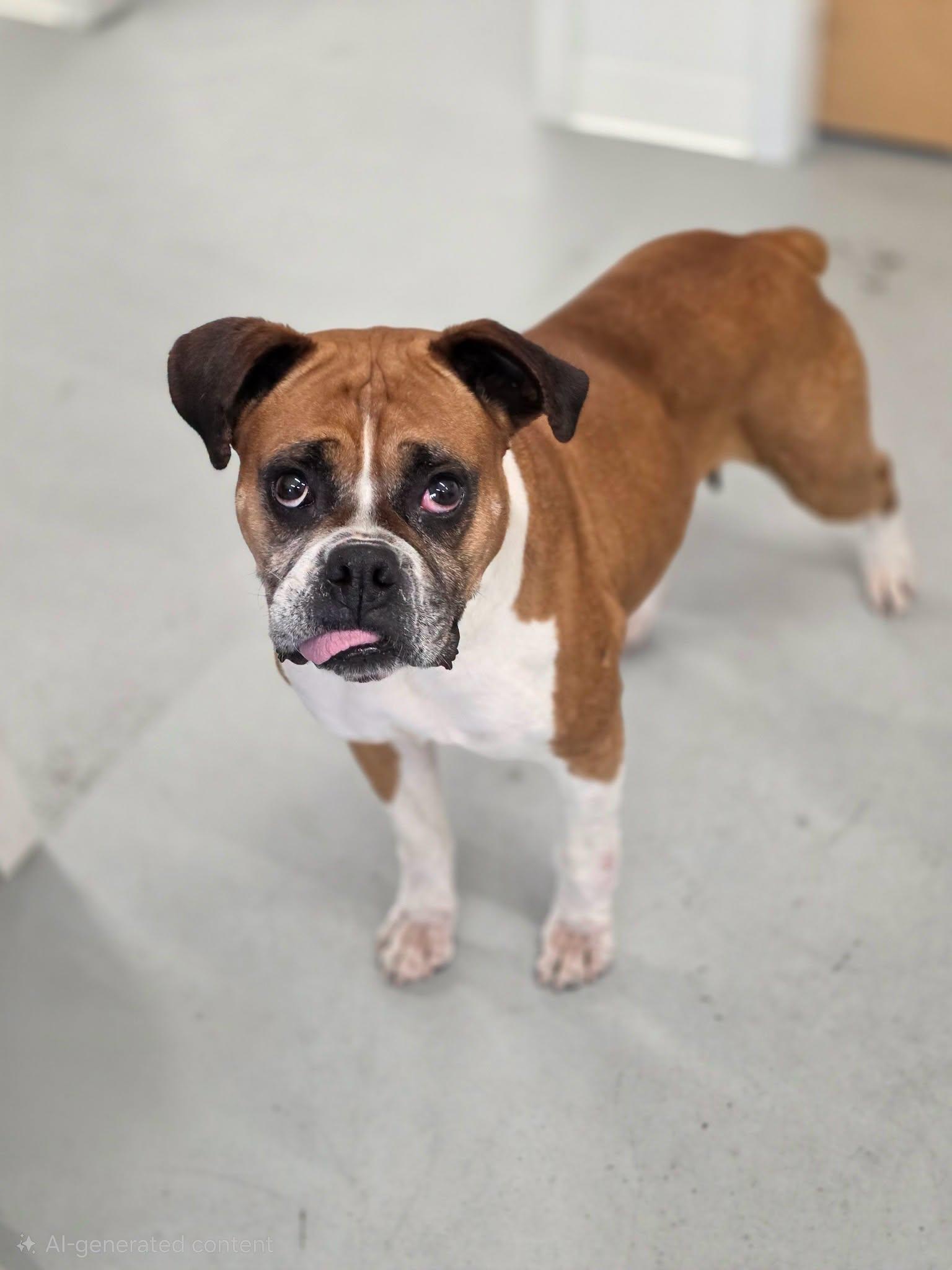 Lady, ADOPTABLE, Senior Female Boxer.