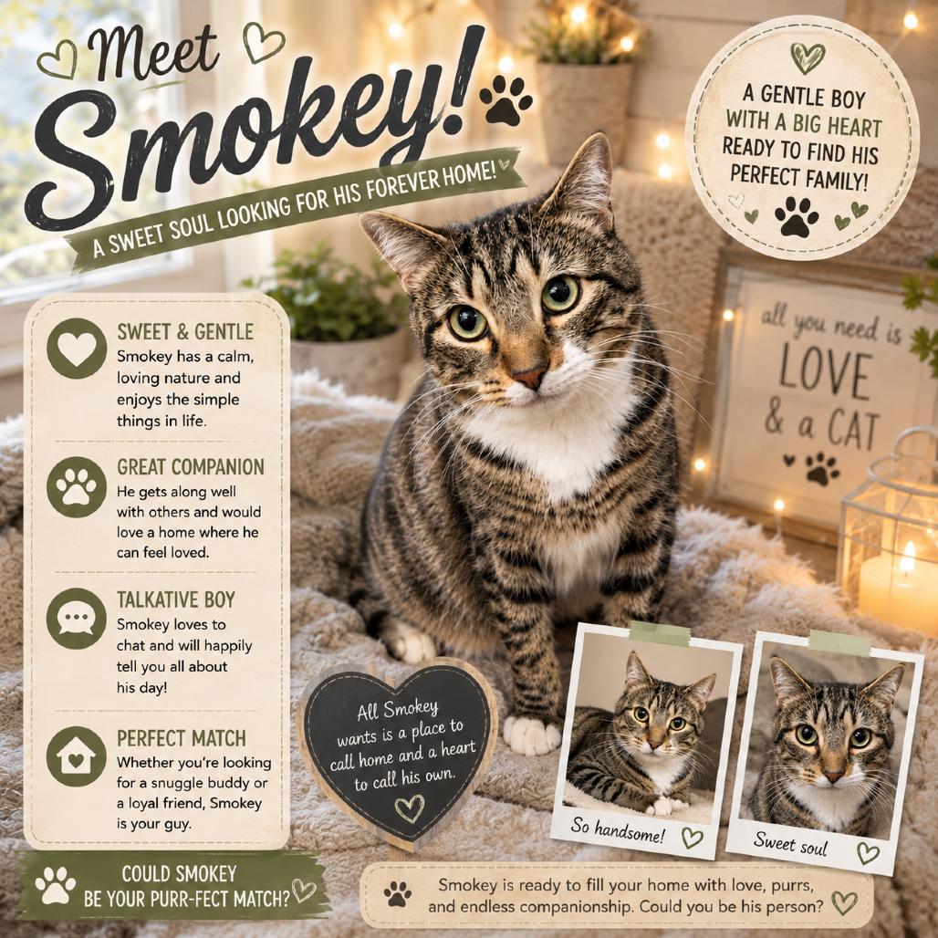 Enlarge Smokey, a Adoptable Domestic Short Hair in Waldorf, MD image 6/6