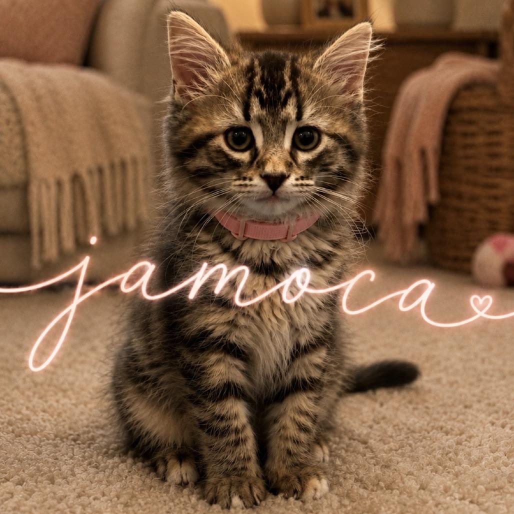 Jamoca, Adoptable, Kitten Female Domestic Medium Hair.