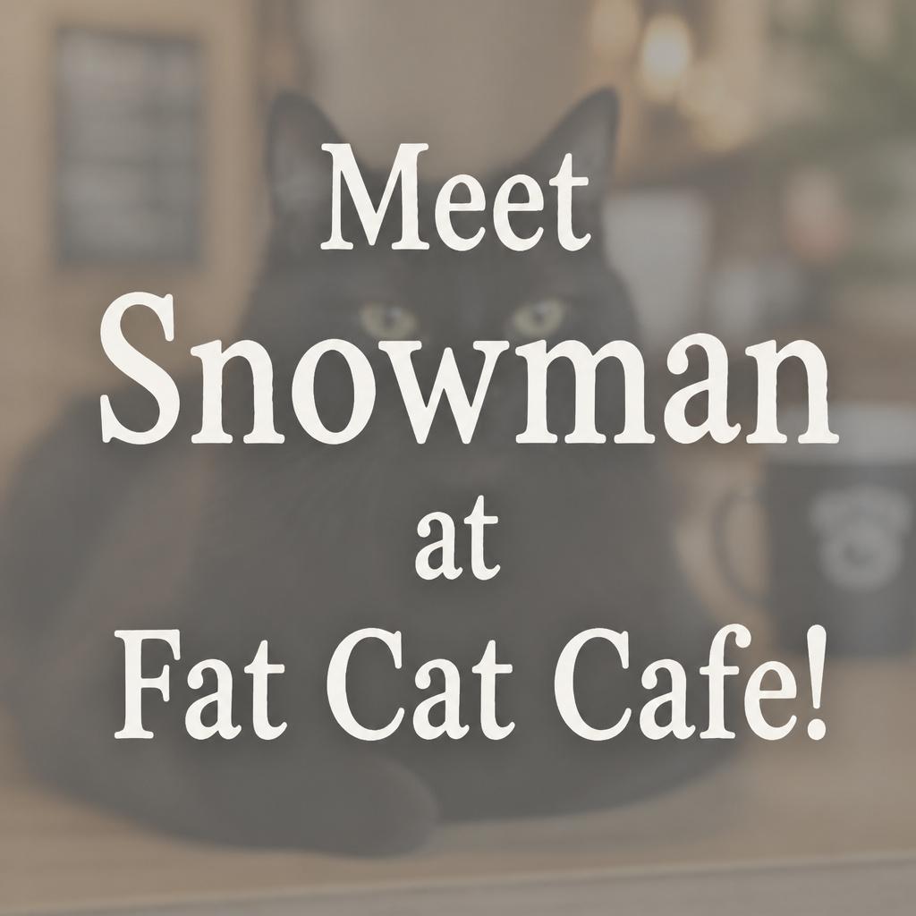 Snowman at Fat Cat Cafe, Adoptable, Kitten Female Domestic Short Hair.
