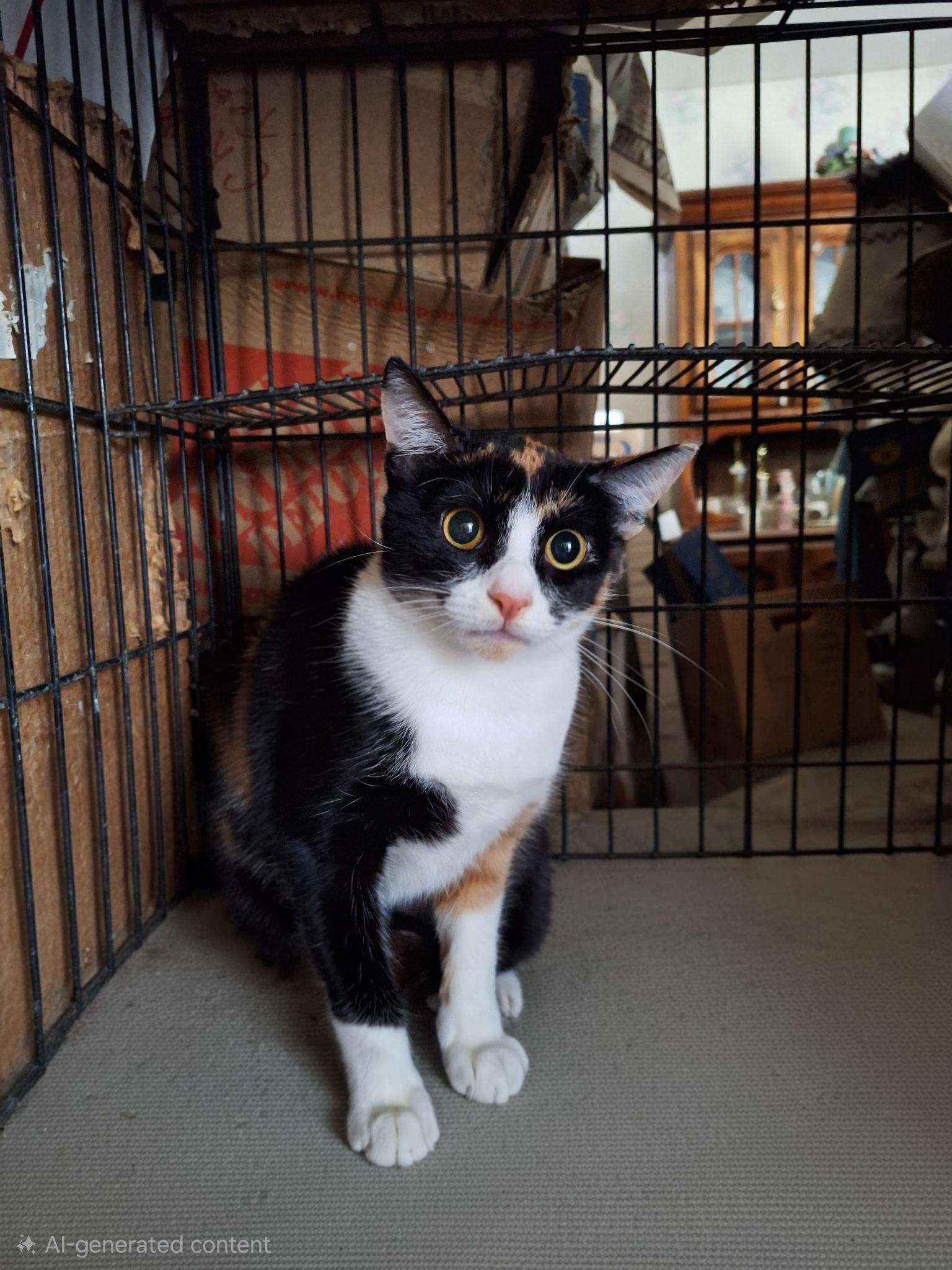 Farzina OR14197-T, adopted, Kitten Female Domestic Short Hair & Calico.