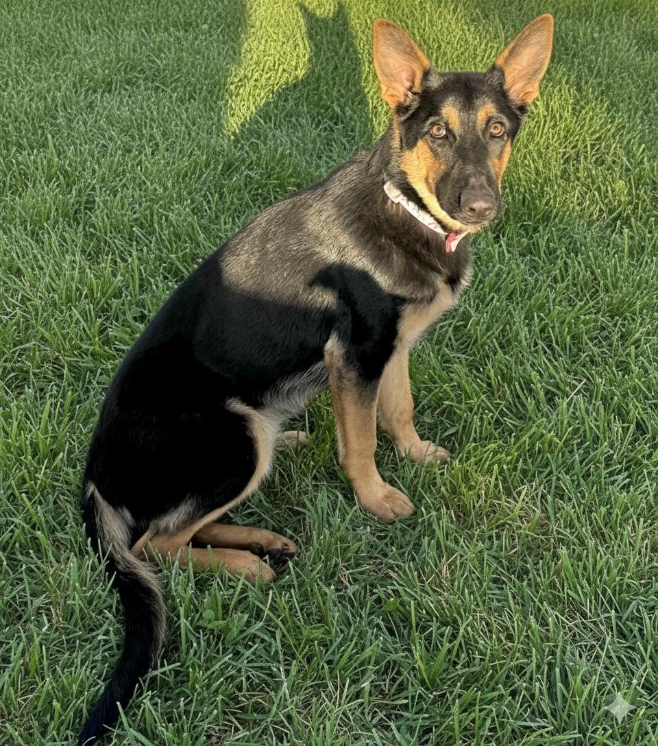 Kira puppy, adopted, Young Female German Shepherd Dog.