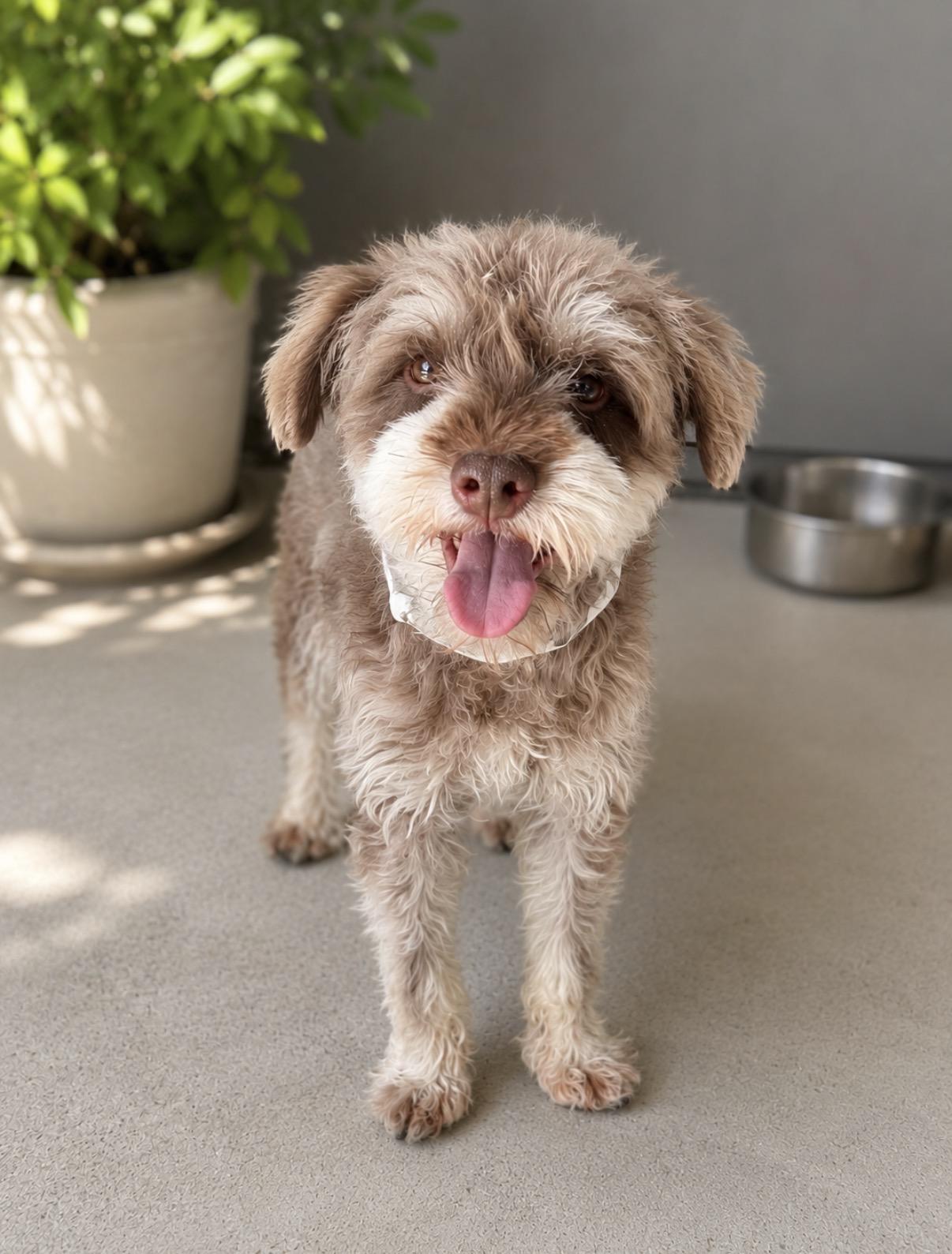 Reggie, ADOPTABLE, Adult Male Poodle & Miniature Schnauzer.
