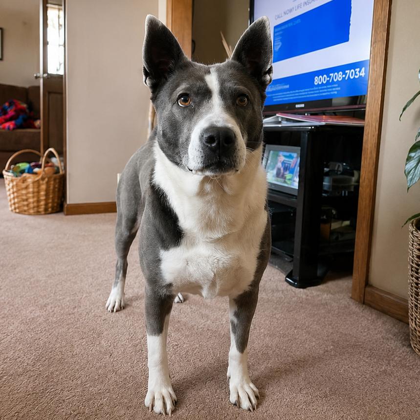 Willamina, Adoptable, Adult Female Chow Chow & Pit Bull Terrier.