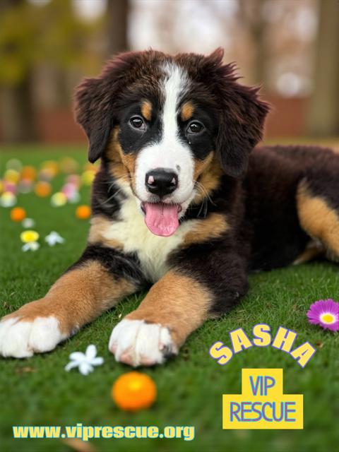 Sasha / Redington Beach, Adopted, Puppy Female Bernese Mountain Dog.