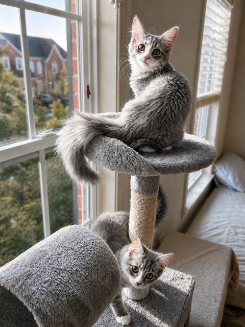 Enlarge Alice & Julia Partners in Pounce - 3 Months Kittens, a ADOPTABLE mixed breed in Bristow, VA image 1/6
