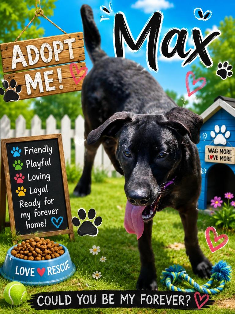Enlarge MAX - RED COLLAR, a Adoptable mixed breed in Moberly, MO image 4/4