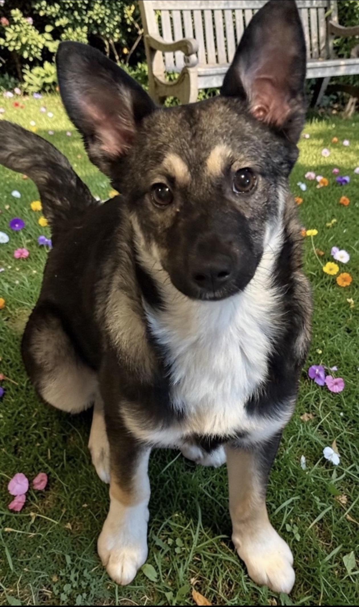 Lana, ADOPTABLE, Puppy Female Shepherd.