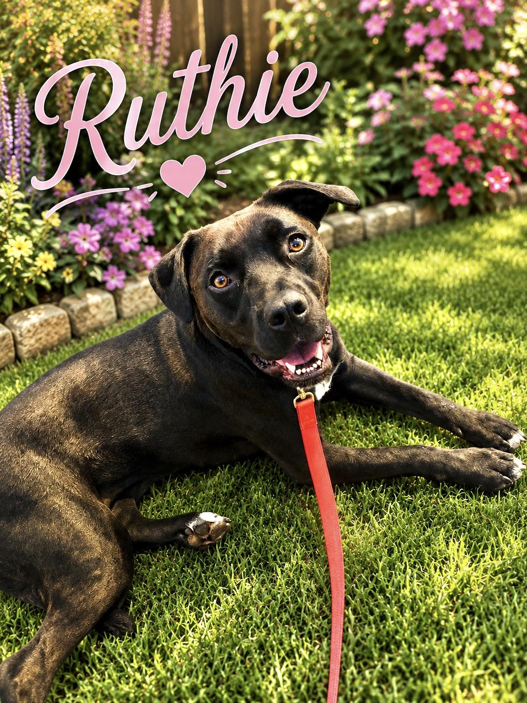 Ruthie, Adoptable, Young Female Black Labrador Retriever.